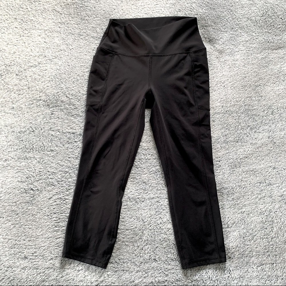 Spyder High Waisted Black Crop Pocket Legging- Med